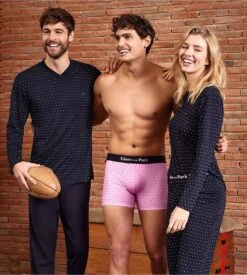 Eden Park Pyjama En Coton Pour Homme Marine -Lingerie Sipp pyj v ml nb039 marine bleu 4