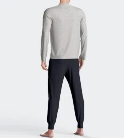 Eden Park Pyjama Homme Gris Chiné – Ensemble de Nuit Coton Col V et Bas Resserré 13 Eden Park Pyjama Homme Gris Chiné – Ensemble de Nuit Coton Col V et Bas Resserré -Lingerie Sipp pyj v ml ressere mx169 gris chine 4