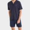 Pyjama Court Boutonné Massana Bleu Chine – Ensemble de Nuit Homme Élégant 1 Pyjama Court Boutonné Massana Bleu Chine – Ensemble de Nuit Homme Élégant -Lingerie Sipp pyjama court boutonne x52 bleu chine