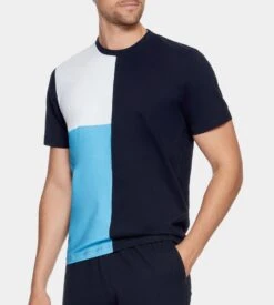 Eden Park Pyjama Court Homme Bonny Tricolore – Ensemble T-shirt & Short 100% Coton -Lingerie Sipp pyjama court col rond tricolore bl025 bonny 2