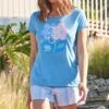 Pyjama Court Massana Femme Bleu Ciel -Lingerie Sipp pyjama court femme bleu ciel