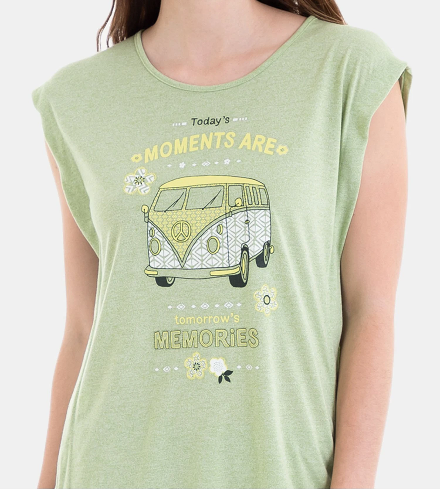 Pyjama Court Femme Massana Vert Pistache 5 Pyjama Court Femme Massana Vert Pistache – Image 3