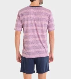 Pyjama Court Homme Col Tunisien Rose 9 Pyjama Court Homme Col Tunisien Rose -Lingerie Sipp pyjama court homme col tunisien v23 rose 2