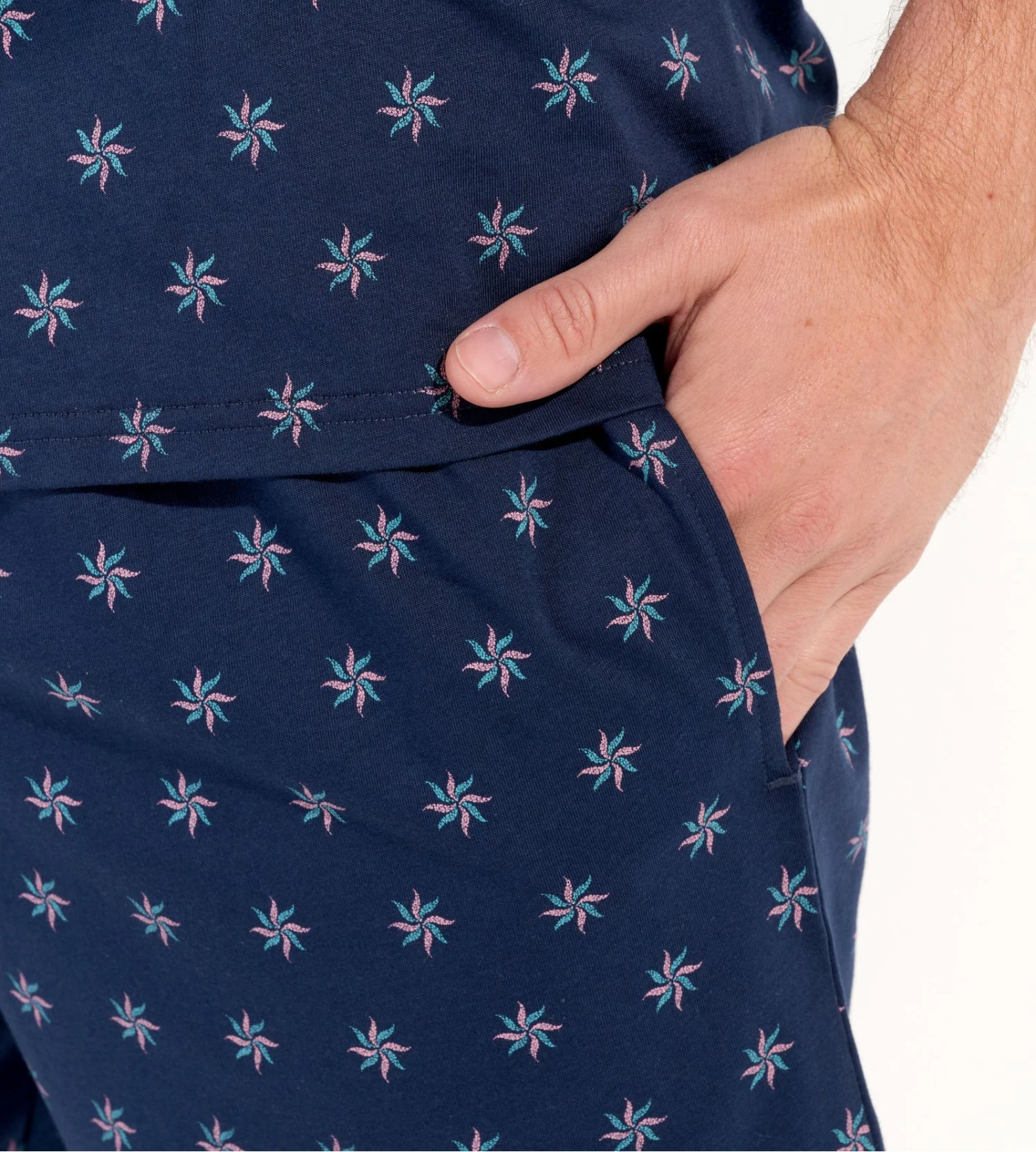 Hom Pyjama Court Indio Imprimé Bleu Marine 5 Hom Pyjama Court Indio Imprimé Bleu Marine – Image 3