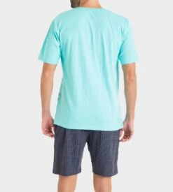 Pyjama Court Homme Manches Courtes Bleu Ciel -Lingerie Sipp pyjama court homme manches courtes r64 bleu ciel 3