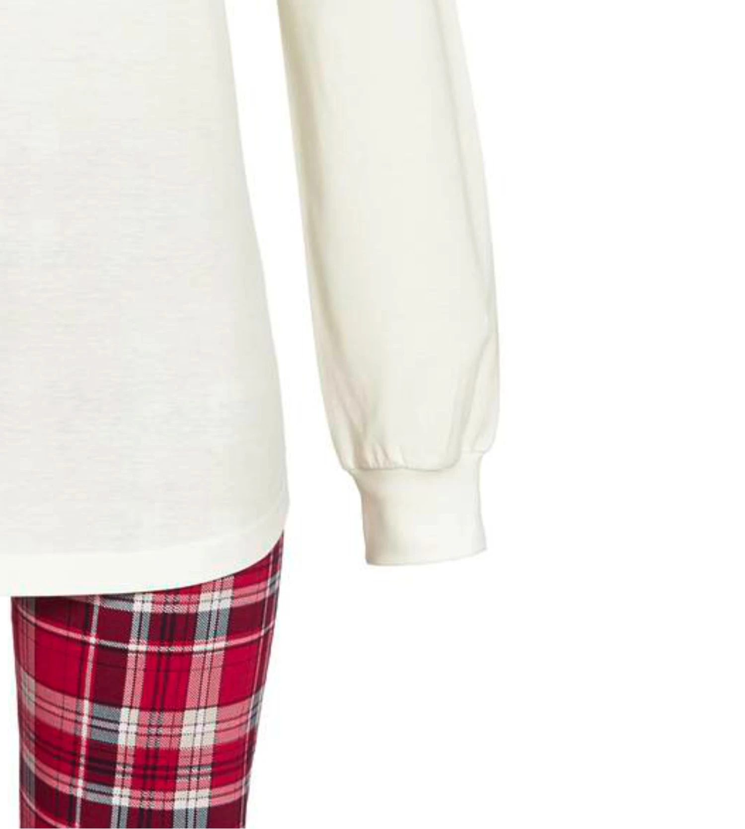 Ringella Pyjama Long Merry Christmas Rouge et Blanc – Ensemble Tartan Coton Doux 5 Ringella Pyjama Long Merry Christmas Rouge et Blanc – Ensemble Tartan Coton Doux – Image 3