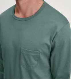 Pyjama Homme Calida Relax Comfy Vert Sauge et Pantalon Dark Glen – 100% Coton Premium -Lingerie Sipp pyjama droit dark glen 4