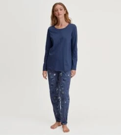Calida Ensemble De Pyjama Imprimé Univers Femme Mystic Nights Cobalt Blue