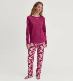 Calida Pyjama Femme En Coton Rose Imprimé Fleuri Sweet Dreams Dahlia Pink 11 Calida Pyjama Femme En Coton Rose Imprimé Fleuri Sweet Dreams Dahlia Pink -Lingerie Sipp pyjama femme rose etoiles dahlia pink 2