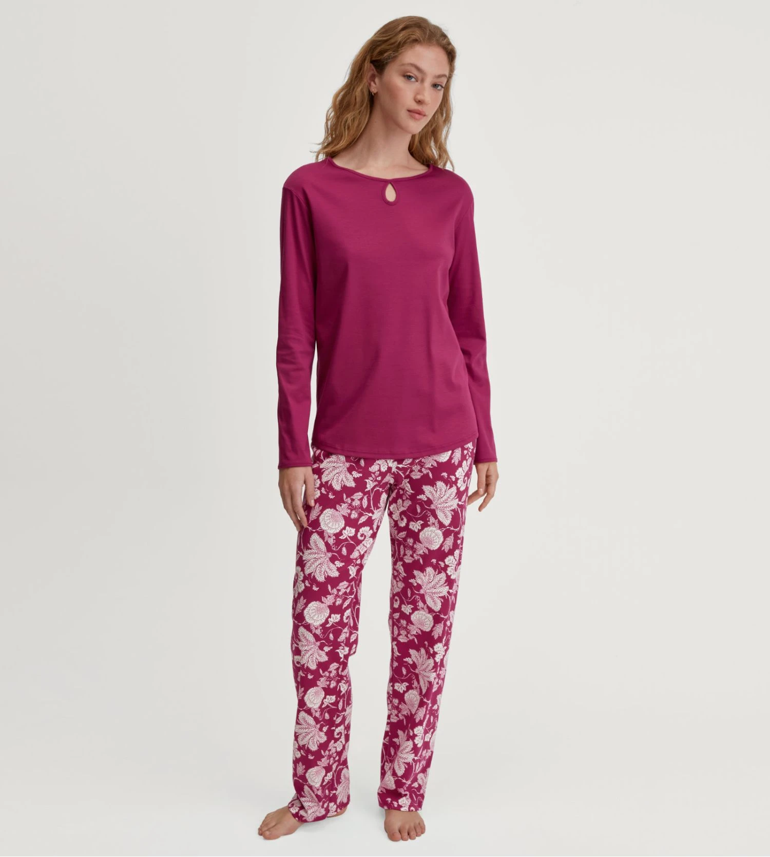 Calida Pyjama Femme En Coton Rose Imprimé Fleuri Sweet Dreams Dahlia Pink 6 Calida Pyjama Femme En Coton Rose Imprimé Fleuri Sweet Dreams Dahlia Pink – Image 4