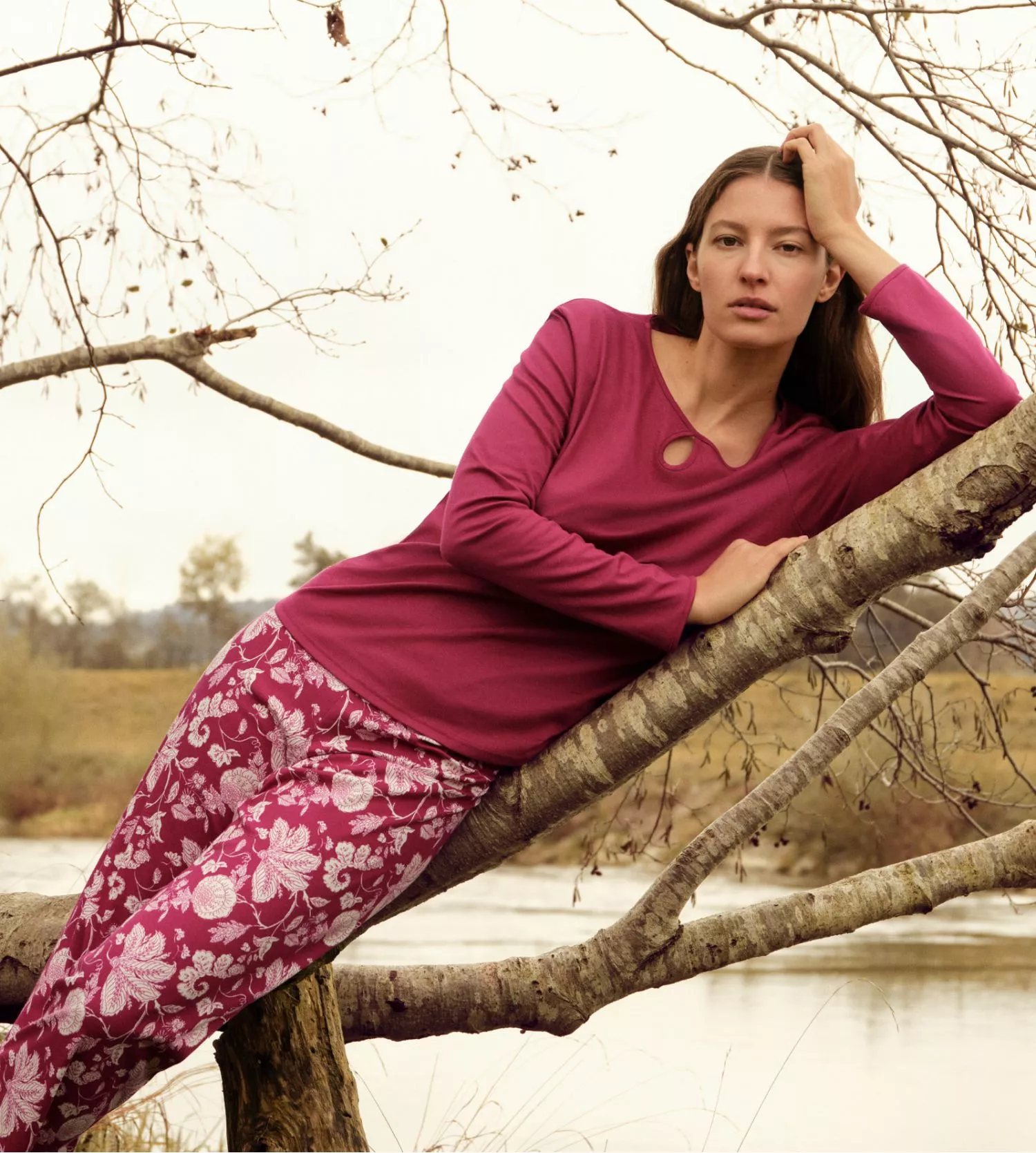 Calida Pyjama Femme En Coton Rose Imprimé Fleuri Sweet Dreams Dahlia Pink 3 Calida Pyjama Femme En Coton Rose Imprimé Fleuri Sweet Dreams Dahlia Pink