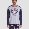 Pyjama Homme Manches Longues Noël Bleu 1 Pyjama Homme Manches Longues Noël Bleu -Lingerie Sipp pyjama h noel bleu