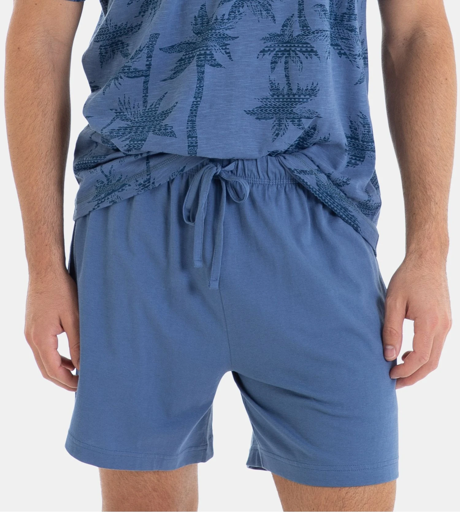 Pyjama Motif Palmiers Bleu Pour Homme 5 Pyjama Motif Palmiers Bleu Pour Homme – Image 3