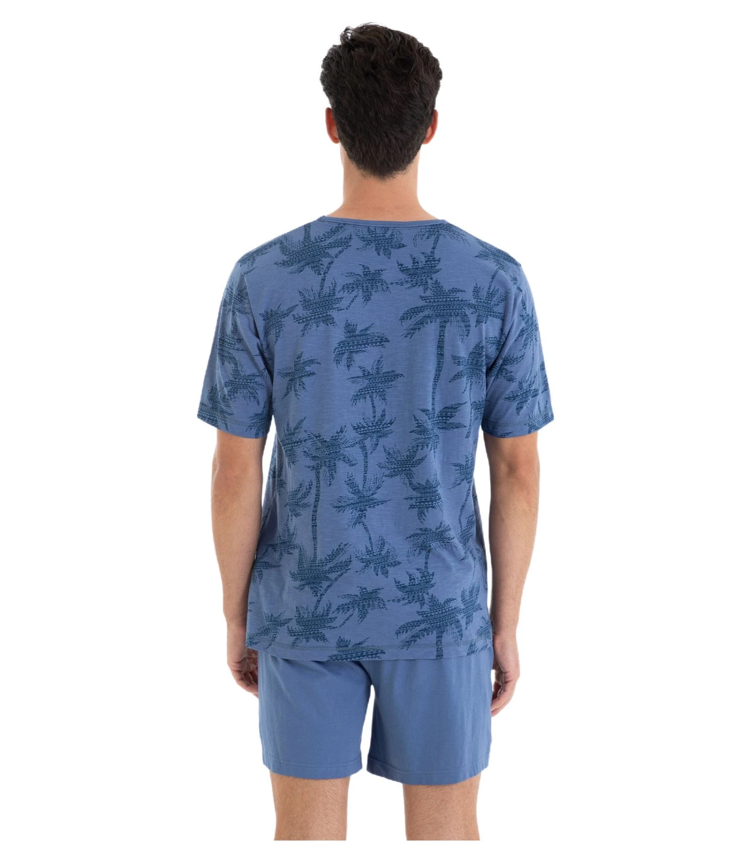 Pyjama Motif Palmiers Bleu Pour Homme 6 Pyjama Motif Palmiers Bleu Pour Homme – Image 4