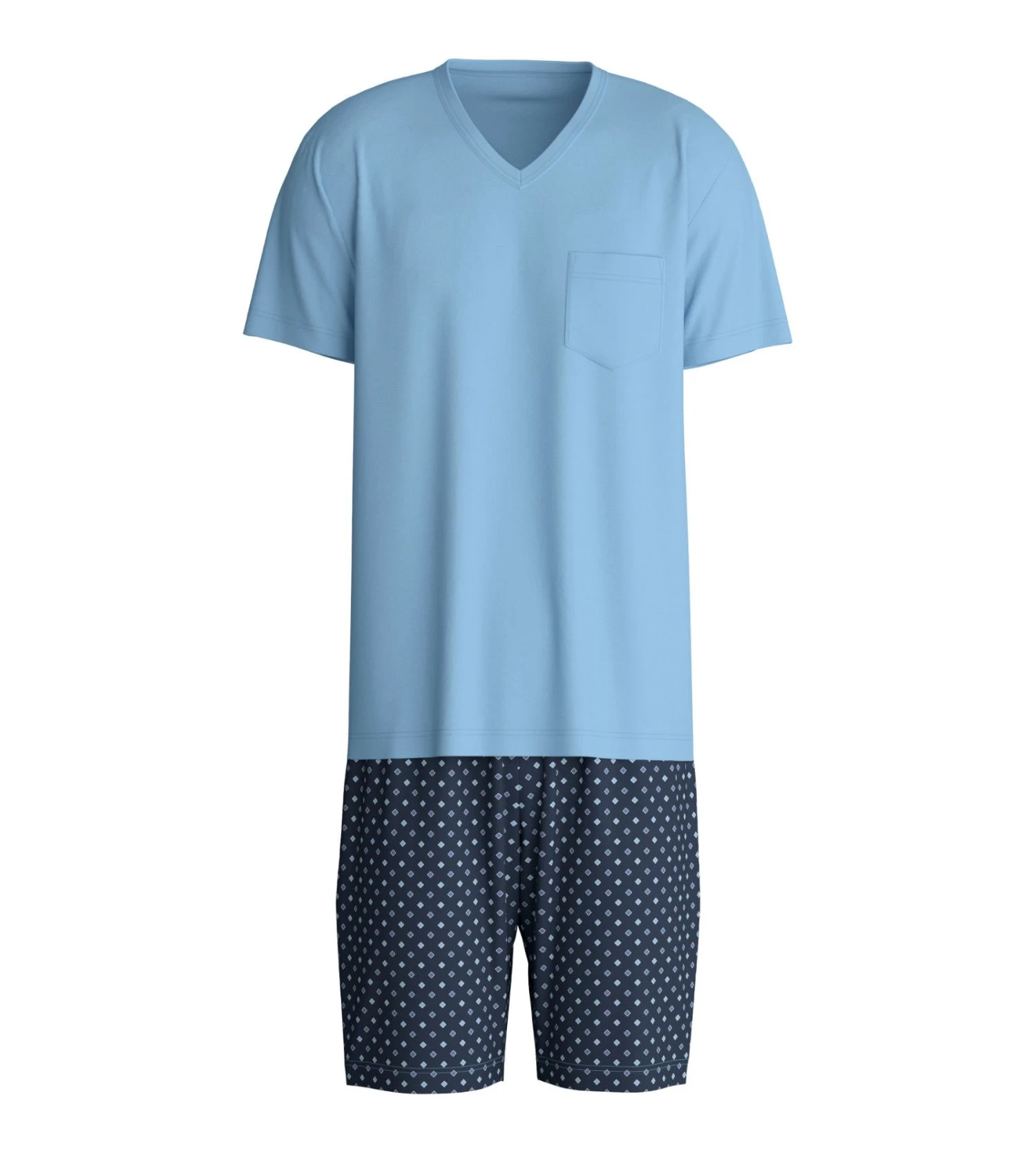 Calida Pyjama Col V En Coton Doux Pour Homme Relax Streamline Glacier Lake 4 Calida Pyjama Col V En Coton Doux Pour Homme Relax Streamline Glacier Lake – Image 2