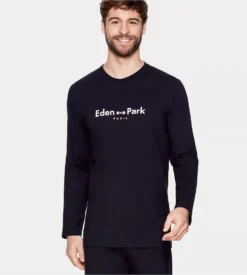 Pyjama Long Pour Homme Marine EDEN PARK 8 Pyjama Long Pour Homme Marine EDEN PARK -Lingerie Sipp pyjama homme nb039 marine eden park 1