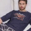 Pyjama Polaire Bleu Marine Pantalon à Carreaux Et Imprimé Voiture 2 Pyjama Polaire Bleu Marine Pantalon à Carreaux Et Imprimé Voiture -Lingerie Sipp pyjama homme polaire bleu marine