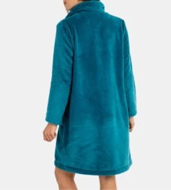 Robe De Chambre Boutonnée En Pilou Uni Bleu 9 Robe De Chambre Boutonnée En Pilou Uni Bleu -Lingerie Sipp rdc bout pilou uni h70 vert 3