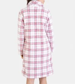 Robe De Chambre Boutonnée Pilou Rose -Lingerie Sipp rdc boutpilou rose 3