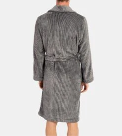 Robe De Chambre Homme En Pilou Rayé Noir 9 Robe De Chambre Homme En Pilou Rayé Noir -Lingerie Sipp rdc h col chale pilou raye 019 noir 2