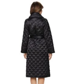 Coemi Déshabillé Matelassé en Satin Noir – Kimono Long de Luxe Rima 9 Coemi Déshabillé Matelassé en Satin Noir – Kimono Long de Luxe Rima -Lingerie Sipp rima deshabille kimono satin matelasse noir 004 noir 3