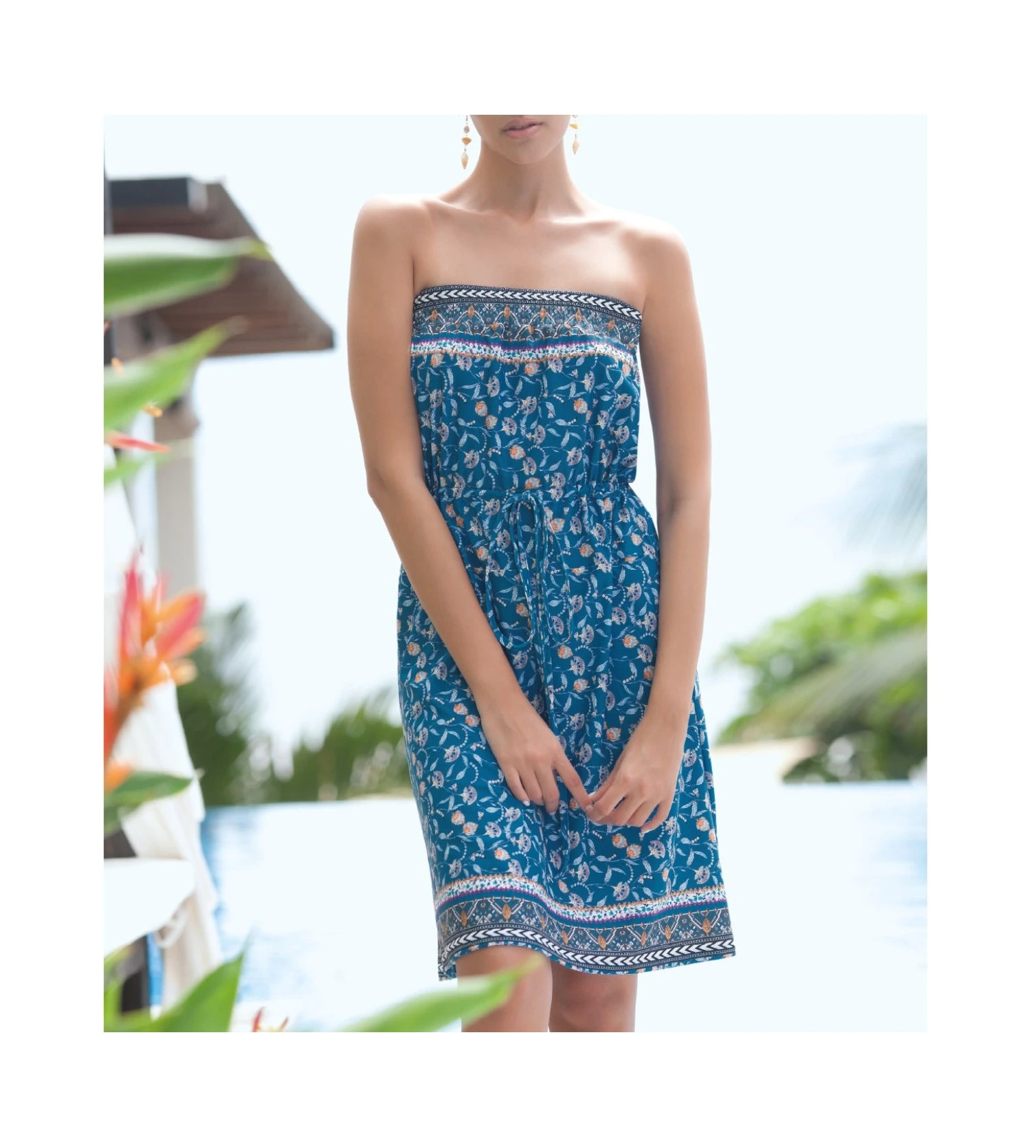 Olympia Robe Bandeau Courte Cintrée Bleu Cobalt 26 3 Olympia Robe Bandeau Courte Cintrée Bleu Cobalt 26