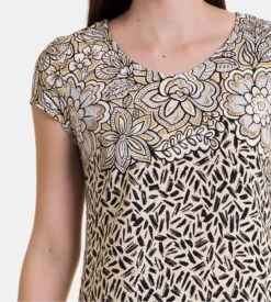 Robe à Manches Courtes Beige Foncé -Lingerie Sipp robe dame mc pap 023 beige fonce multicolore 2