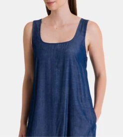 Robe Sans Manches Bleu Jean -Lingerie Sipp robe dame sm pap 036 bleu jean bleu 2