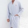 Robe De Chambre Pour Homme Gris Chine