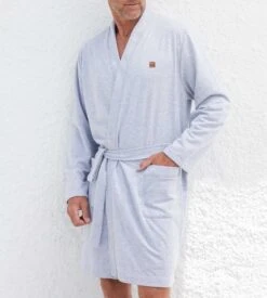 Robe De Chambre Pour Homme Gris Chine