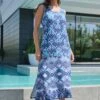 Robe Longue De Plage Bleu 1 Robe Longue De Plage Bleu -Lingerie Sipp robe de plage longue sm t04 bleu bleu