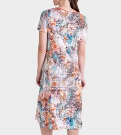 Robe De Plage Manches Courtes Multicolore -Lingerie Sipp robe de plage manches courtes h47 orange 4