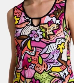 Massana Robe de Plage Corail Rouge Floral – Robe d’Été Sans Manches à Encolure Ronde 8 Massana Robe de Plage Corail Rouge Floral – Robe d’Été Sans Manches à Encolure Ronde -Lingerie Sipp robe de plage sm w75 corail rouge 1