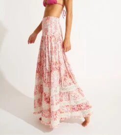 Banana Moon ETHEL FLOWERVIBE Robe Longue 2-en-1 Fleurie Rose – Détails Crochet et Bustier Smocké -Lingerie Sipp robe fleurie bandeau ethel flowervibe crochet rose 4