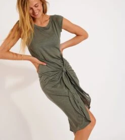 Banana Moon Robe Longue de Plage JULIANA CARAIVA Kaki – Robe Froncée en Jersey Doux 11 Banana Moon Robe Longue de Plage JULIANA CARAIVA Kaki – Robe Froncée en Jersey Doux -Lingerie Sipp robe froncee juliana caraiva kaki jec97 3