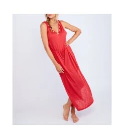 Banana Moon Robe Longue Erman Caraiva Rouge JEC19
