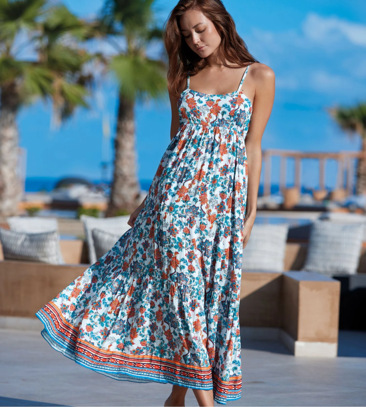 Olympia Robe Longue Imprimé Floral Multicolore 3 Olympia Robe Longue Imprimé Floral Multicolore