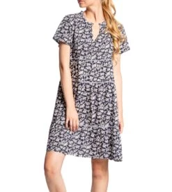 Robe Manches Courtes Imprimée 39 Marine