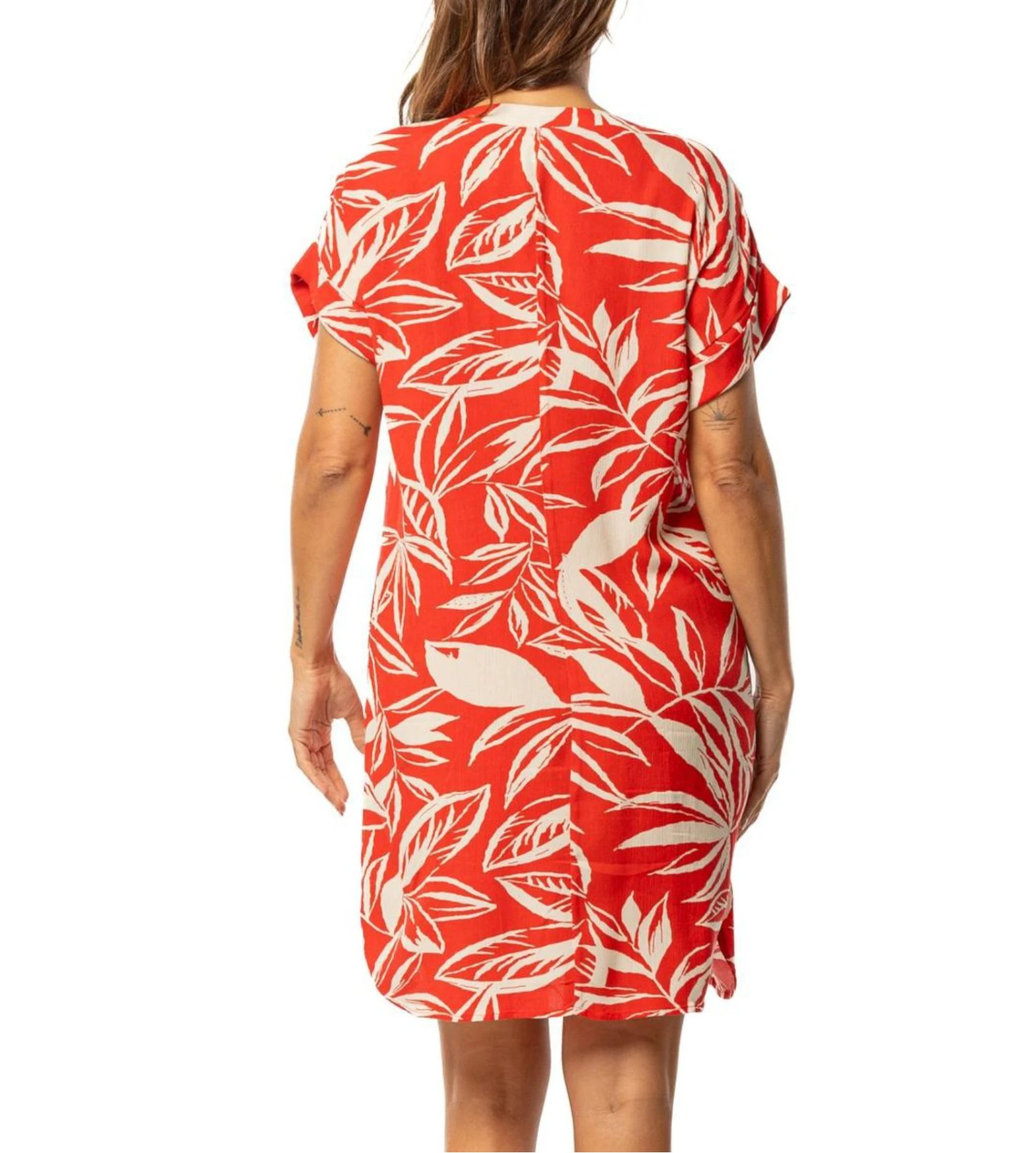 Robe Rouge Boutonnée 4 Robe Rouge Boutonnée – Image 2