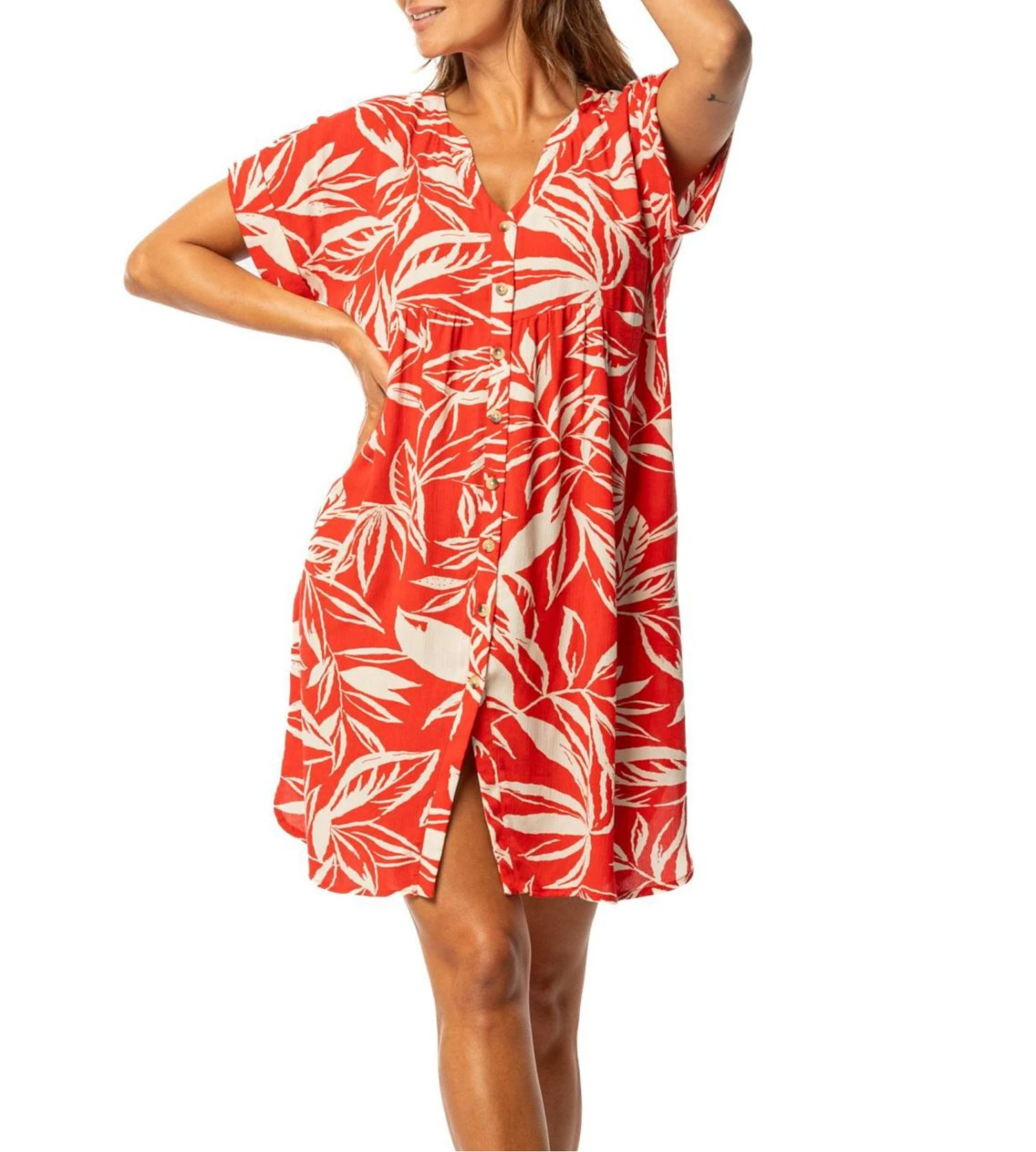 Robe Rouge Boutonnée 3 Robe Rouge Boutonnée