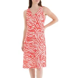 Massana Robe Longue d'Été Orange à Rayures Rouges et Blanches - Style Évasé Sans Manches 9 Massana Robe Longue d'Été Orange à Rayures Rouges et Blanches - Style Évasé Sans Manches -Lingerie Sipp robe sans manches effet lin corail 1