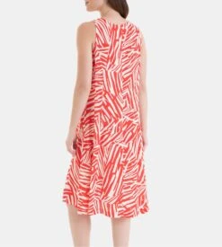 Massana Robe Longue d'Été Orange à Rayures Rouges et Blanches - Style Évasé Sans Manches 11 Massana Robe Longue d'Été Orange à Rayures Rouges et Blanches - Style Évasé Sans Manches -Lingerie Sipp robe sans manches effet lin corail 3