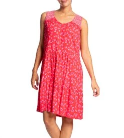 Robe Sans Manches Imprimé ROUGE 8 Robe Sans Manches Imprimé ROUGE -Lingerie Sipp robe sans manches imprime rouge 2