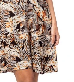 Robe Courte Sans Manches Imprimé Jungle Noir/Marron 8 Robe Courte Sans Manches Imprimé Jungle Noir/Marron -Lingerie Sipp robe sm imp jungle 99 noir marron 2