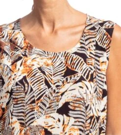 Robe Courte Sans Manches Imprimé Jungle Noir/Marron 9 Robe Courte Sans Manches Imprimé Jungle Noir/Marron -Lingerie Sipp robe sm imp jungle 99 noir marron 3