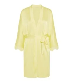 Simone Perele Kimono Satin Secrets Jaune D'Été -Lingerie Sipp satin secrets kimono 206 jaune d ete 1