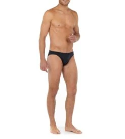 Hom SEA LIFE Black Micro Swim Brief – Recycled Sporty Men's Swimwear -Lingerie Sipp sea life maillot bain micro noir 2