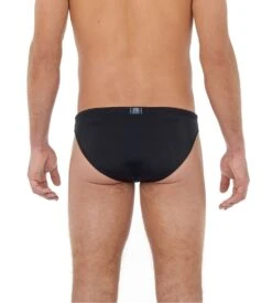 Hom SEA LIFE Black Micro Swim Brief – Recycled Sporty Men's Swimwear -Lingerie Sipp sea life maillot bain micro noir 3