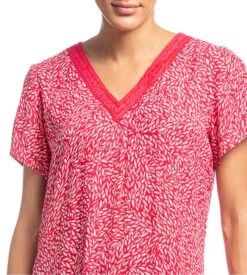 Egatex Robe Senorette Rouge Fraise - Robe Courte en Éponge de Viscose à Imprimé Fleuri 8 Egatex Robe Senorette Rouge Fraise - Robe Courte en Éponge de Viscose à Imprimé Fleuri -Lingerie Sipp senoretta robe mc v crepon 95cm pap 27 fraise 2