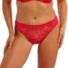 Wacoal Culotte Femme Rouge En Dentelle Sensu Lace Salsa -Lingerie Sipp sensu lace slip rouge salsa